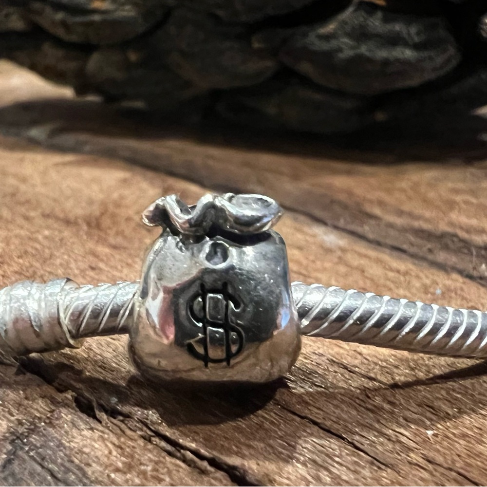 Authentic Pandora Charm Money Bag Bead Sterling 790332 Chinese Rich Amulet
